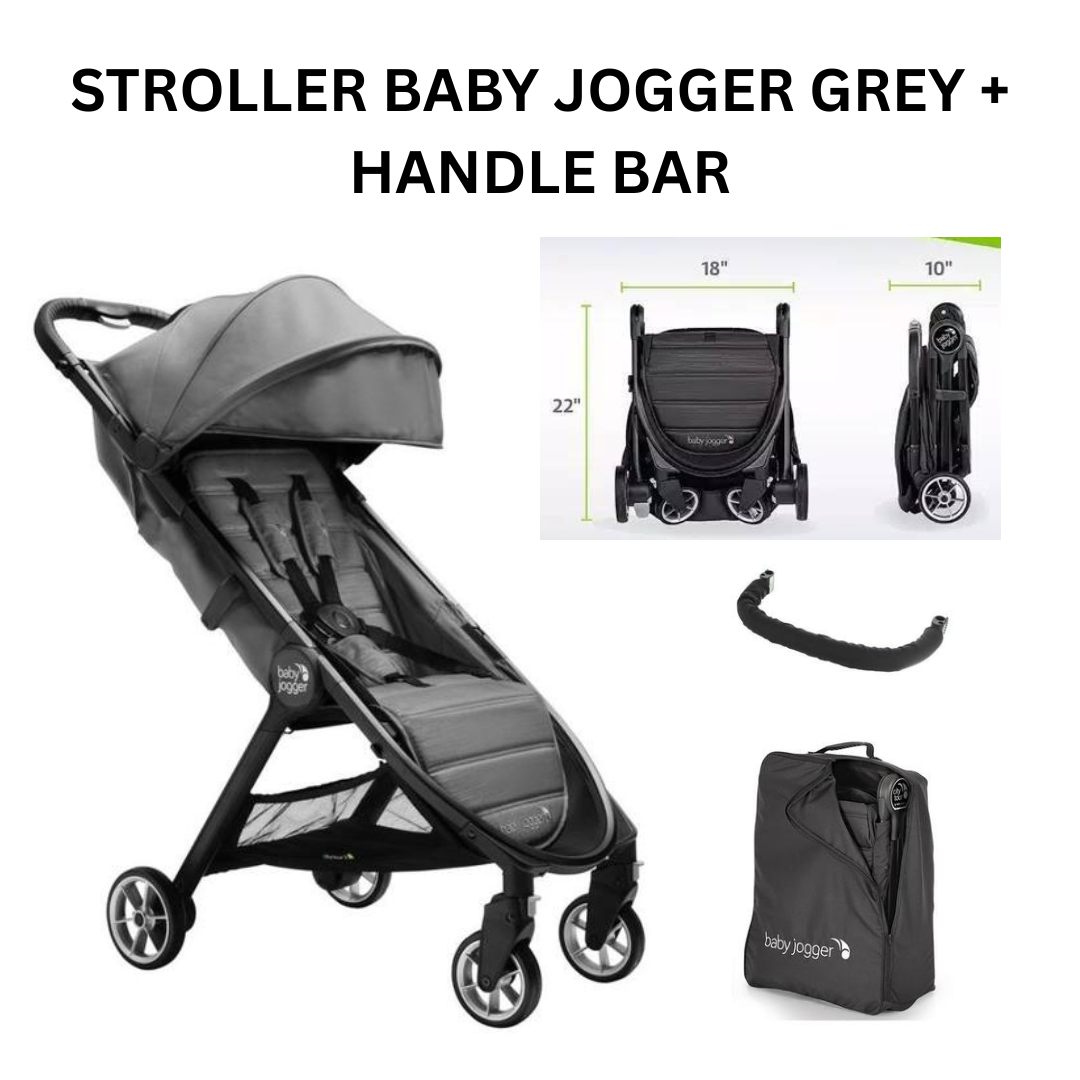 STROLLER BABY JOGGER CITY TOUR 1 CHARCOAL GREY WITH HANDLE BAR STROLLER BABY JOGGER CITY TOUR 1 CHARCOAL GREY WITH HANDLE BAR