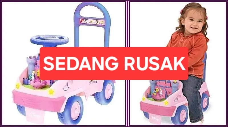 RIDE ON KIDDIELAND DISNEY PRINCESS PUSH & RIDE ON TOY CAR