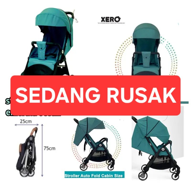 STROLLER XERO AUTOFOLD BLACK CAT EMERALD OCEAN