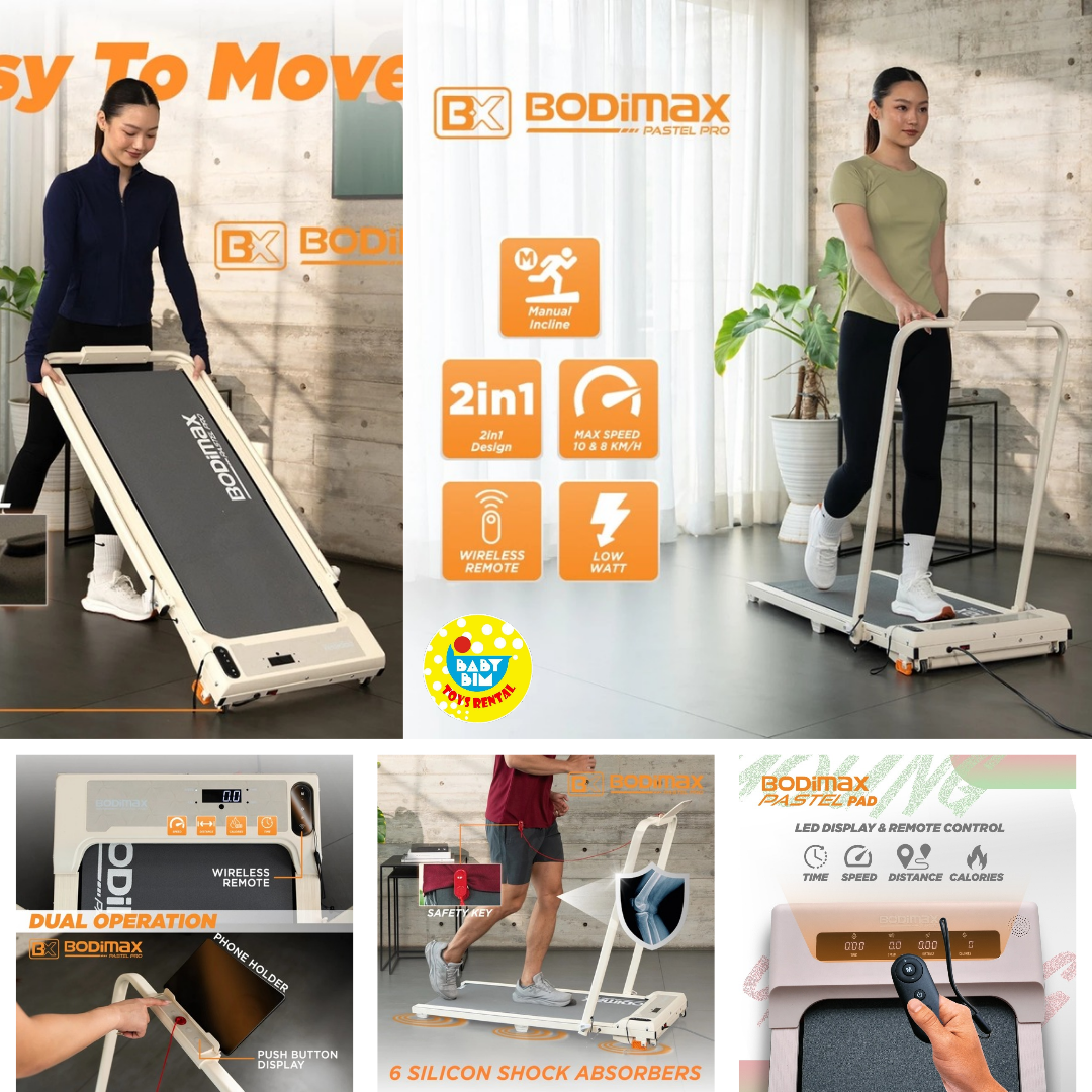 TREADMILL BODIMAX RUNNING PAD SKY IVORY