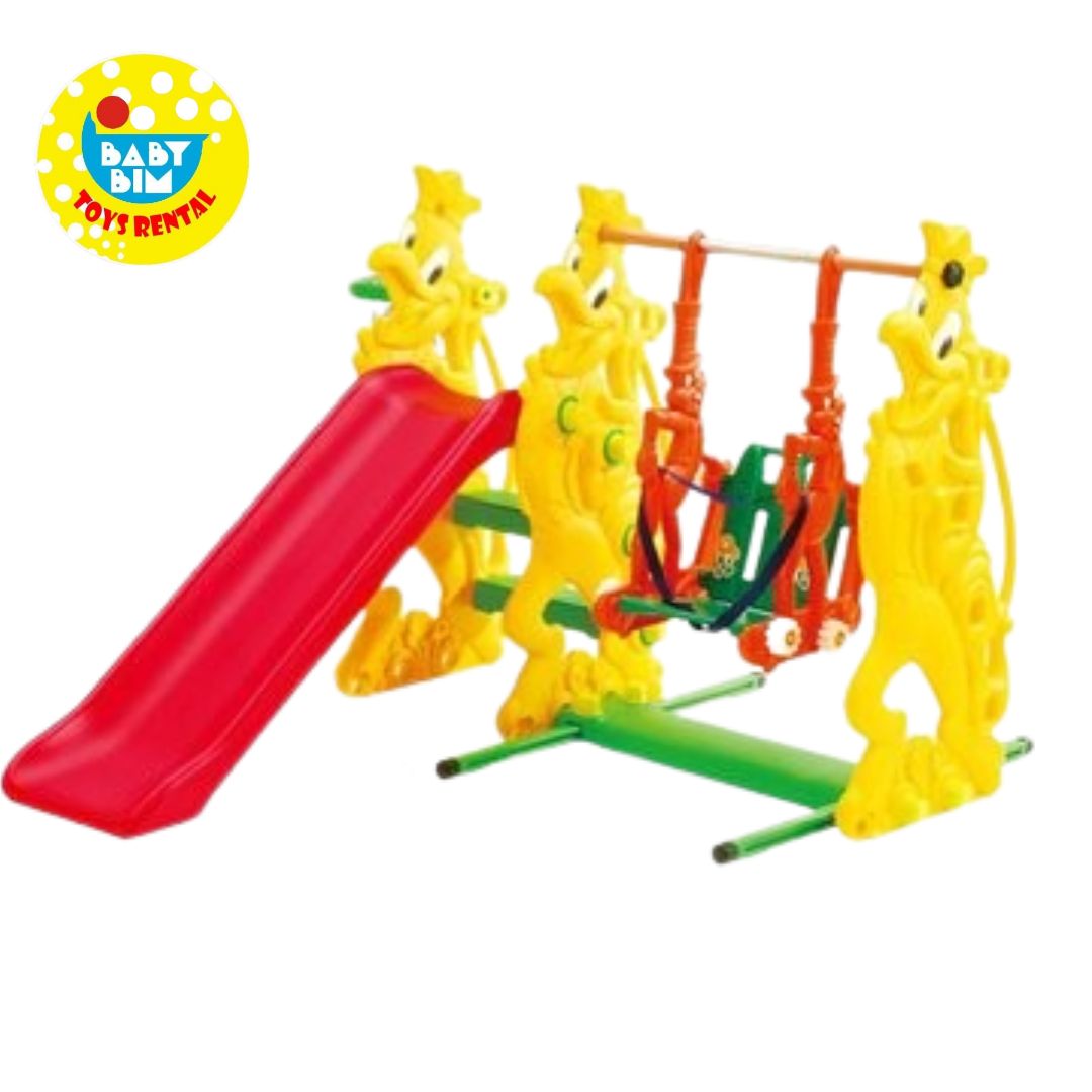 SLIDE SWING CHING CHING ROOSTER SLIDE WITH RABBIT SWING