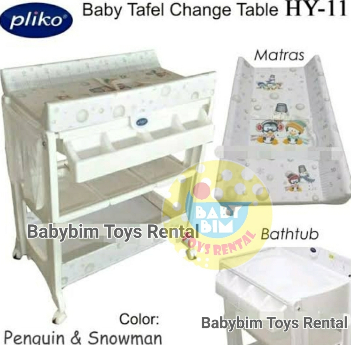 BABY TAFFLE CHANGING TABLE SNOW PENGUIN