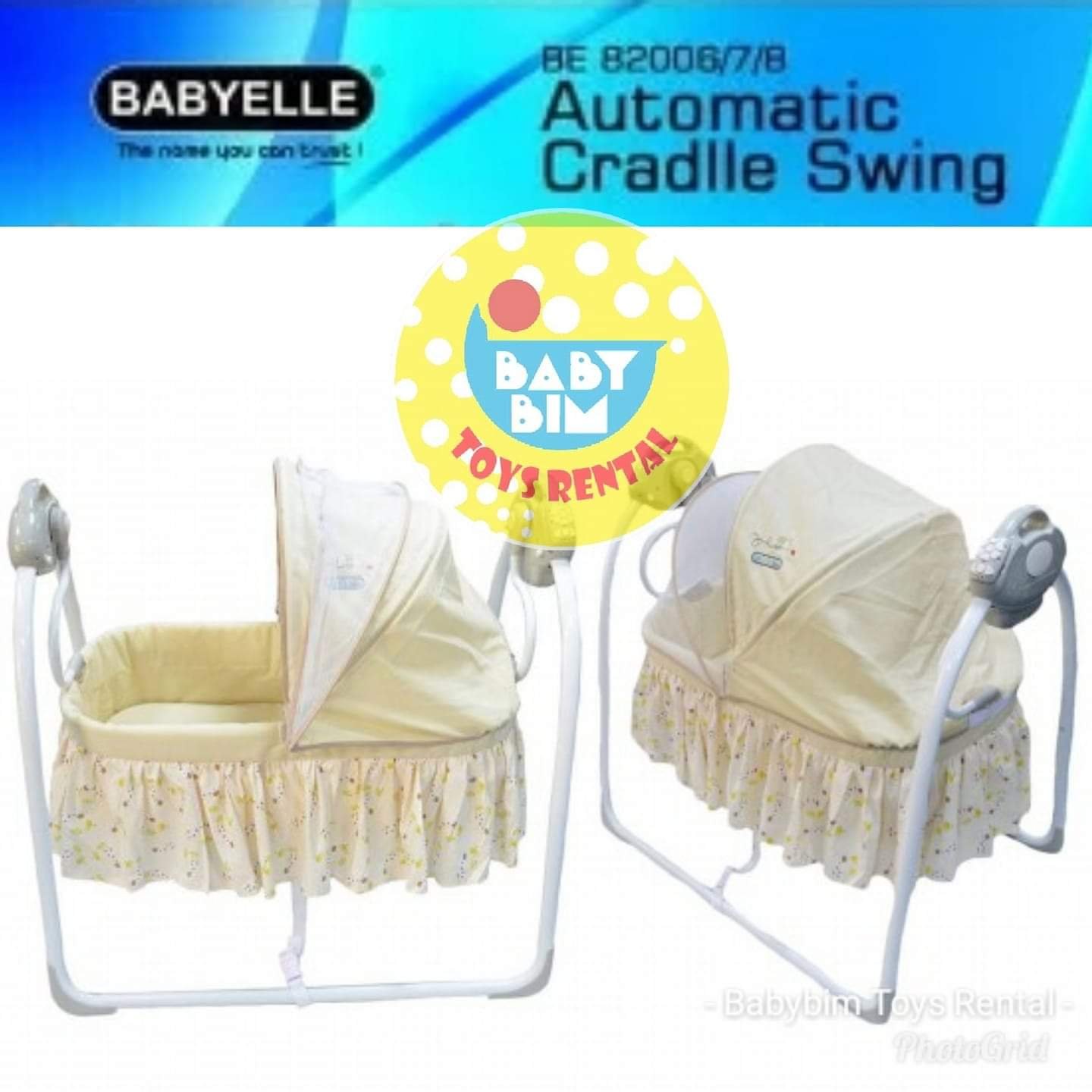 BABY SWINGER BABYELLE AUTOMATIC CRADLE SWING (BEIGE)