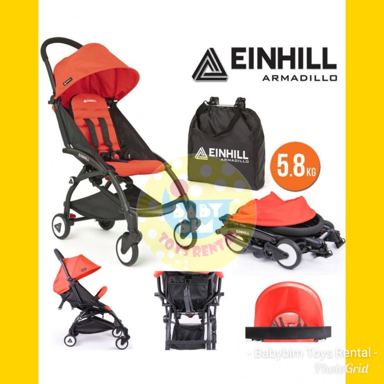 STROLLER EINHILL ARMADILLO 2 (RED)