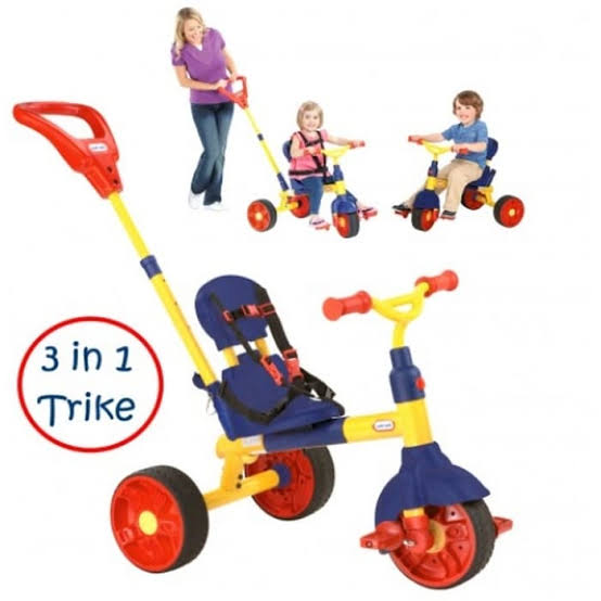 TRICYCLE LITTLE TIKES LEARN TO PEDAL (RED BLUE)